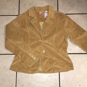 Bill Blass tan corduroy jacket size M